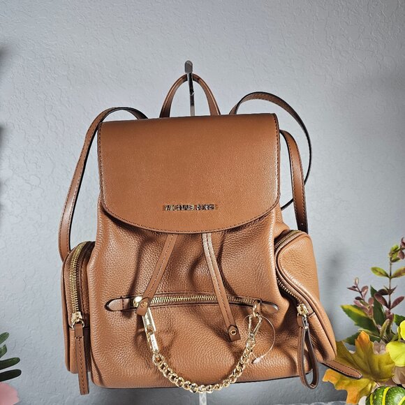 Michael Kors Jet Set Medium Pebbled Leather Backpack NWOT - Picture 1 of 13